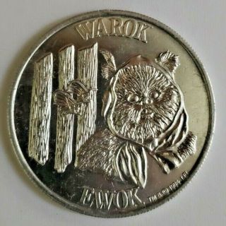 Vintage 1984 Star Wars Potf Power Of The Force Warok Ewok Coin Last 17
