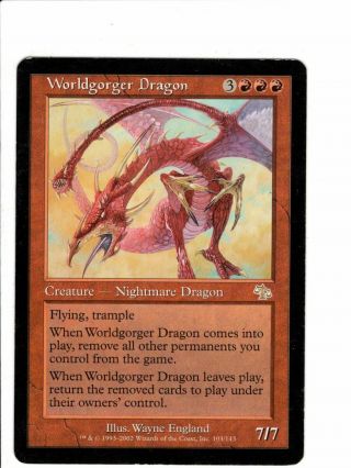 Mtg Worldgorger Dragon X1 Mp/hp Judgment Magic The Gathering