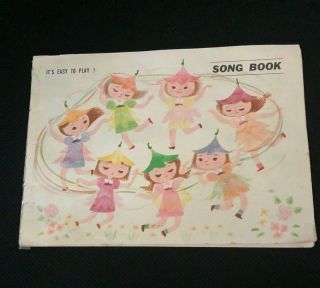 Vintage Song Book Fisher Price Pull - A - Tune Toy Xylophone 14 Pages Japan