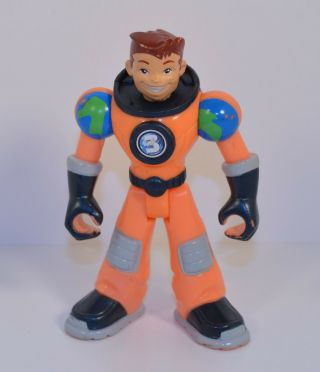 2006 Earth Ace 5 " Orange Suit 3 Planet Heroes Fisher - Price Mattel Action Figure