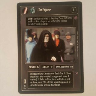 Swccg The Emperor Star Wars Ccg Reflections 2 Lightly Played