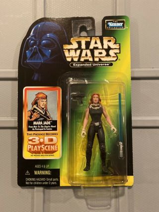 Star Wars Expanded Universe Mara Jade 3 - D Play Scene 1998 Kenner On Card