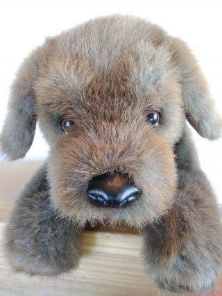 Euc - 15” Folkmanis Sitting Puppy Dog Puppet Brown Plush Stuffed