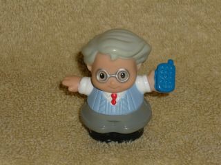Fisher Price Little People Grandpa Grandfather Papa Cell Phone Rare