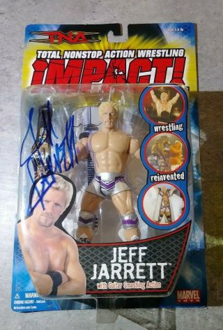 Jeff Jarrett Autographed Tna Impact Marvel Toys Figure