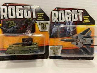 2 Robot Transforming Vehicle Fighter Jet Greenbrier/transforming Tank New/sealed