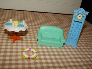 Fisher Price Sweet Streets Replacement Dinner Table,  Life Preserver,  Couch & Clock