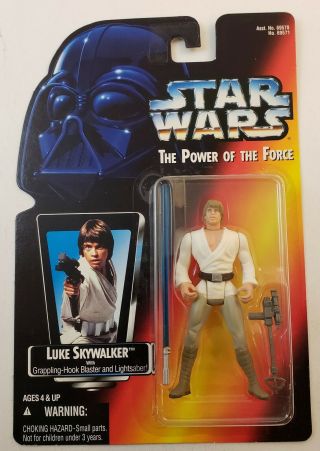 Star Wars Potf Luke Skywalker W/ Lightsaber Action Figure Kenner 1995 69571 Nib