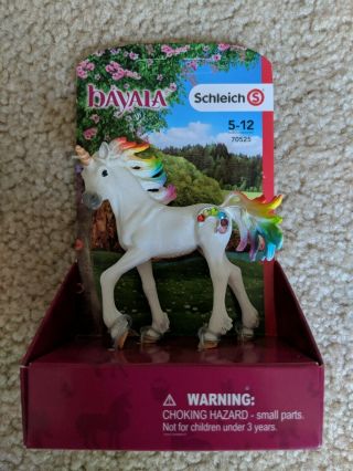 Schleich North America Rainbow Unicorn Foal Toy Figure Hand Painted