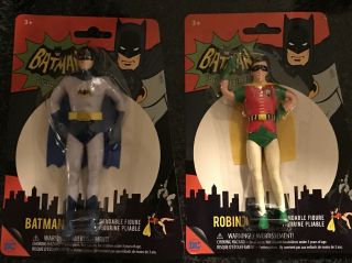 Dc Comics Classic Tv Series Batman & Robin Bendable Figures