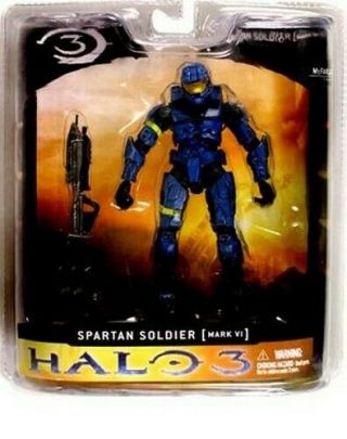 Spartan Soldier Mark Vi Halo 3 Action Figure By Mcfarlane Nib Series 1 Xbox 360