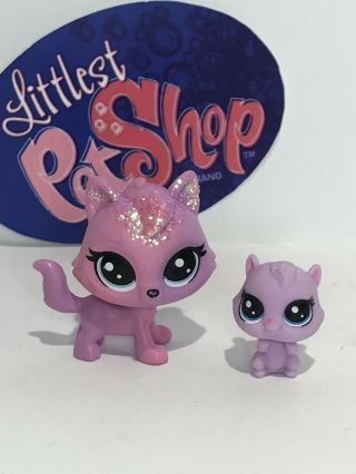 Mini Pet Kitten And Cat - Authentic Littlest Pet Shop - Hasbro Lps