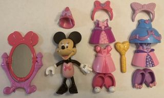 Fisher Price Disney Minnie Mouse Princess Bow - Tique - Rare Set -
