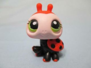 Littlest Pet Shop Ladybug Red And Black With Lime Green Eyes 221 Authentic Lps