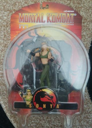Sonya Blade Mortal Kombat Action Figure Series One Rare Sonja Mk Oop A82
