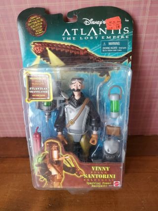 Disney Atlantis Toy Vinny Santorini Action Figure The Lost Empire Movie Nip