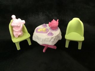 Fisher Price Loving Family Childs Tea Set Table Chairs