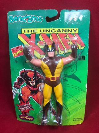 Rare Nip 1991 Justoys Bend - Ems Uncanny X - Men Wolverine Action Figure