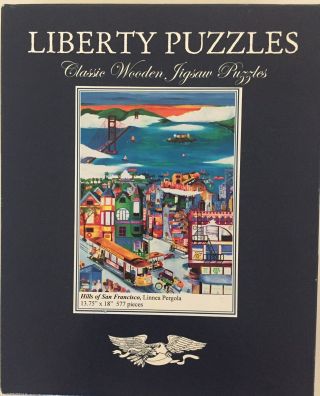Liberty Wooden Jigsaw Puzzle - Hills Of San Francisco By Linnea Pergola