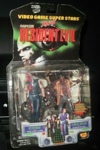Vintage Resident Evil Figure Zombie/forest Speyer 2 - Pack New/sealed Nib 1998