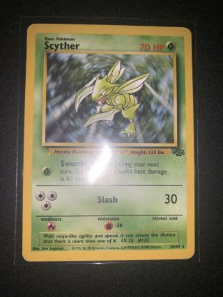 Pokemon Scyther 26/64 Jungle Non Holo Rare