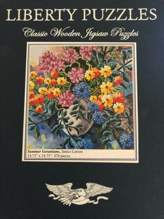 Liberty Classic Wooden Jigsaw Puzzles (2) - Summer Geraniums & Mel 