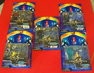 5 Lost In Space Action Figures Dr Smith,  Will,  John,  Judy,  Maj Don Trendmaster