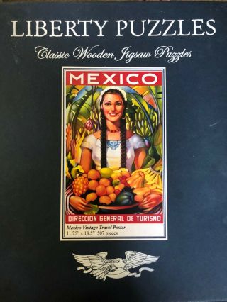 Liberty Classic Wooden Jigsaw Puzzles (2) - Mexico Travel & Company Of Macaws
