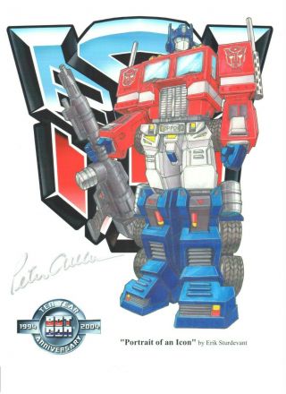 Peter Cullen Optimus Prime Autograph Signed Photo By Transformers G1 Voice Actor