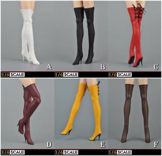 1/6 Female High Heels Boots Shoes Lace - Up Boots For 12  Action Figure Os001 Toy