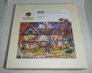 Wentworth Wooden Wood 1000 Piece Jigsaw Puzzle Haunted Halloween House