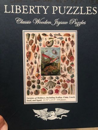 Liberty Classic Wooden Jigsaw Puzzles.  Varieties Of Shells.