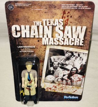 Texas Chainsaw Massacre Leatherface Action Figure Horror Movie Funko Reaction