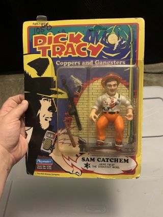 Dick Tracy Movie Action Figure " Sam Catchem " Factory Made By Playmates