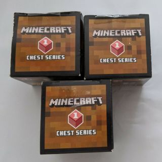 Minecraft Mini - Figures,  Chest Series 1 Red,  3 Pack