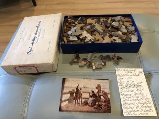 Vintage 1902 Wooden Louis Costa Jigsaw Puzzle Fishermans Return Pastime Era 197p