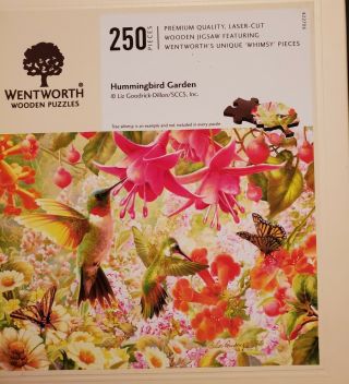 Wentworth Wooden Jigsaw Puzzles Hummingbird Garden Full Of Life