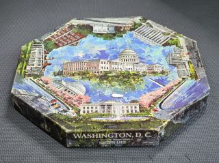 vtg 1968 Springbok Washington D.  C.  500 Piece Okta Jigsaw Puzzle Octagon Joe Litz 3