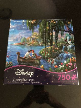 Thomas Kinkade Disney The Little Mermaid Ii Puzzle Kiss The Girl Complete 750 Pc