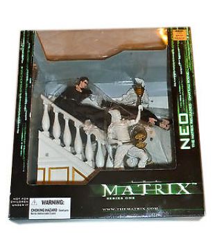 Matrix Reloaded Movie Neo Chateau 2 Figure Deluxe Box Set Mcfarlane Toys