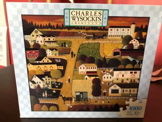 Charles Wysocki’s Americana Country Village 1000 Piece Jigsaw Puzzle Complete