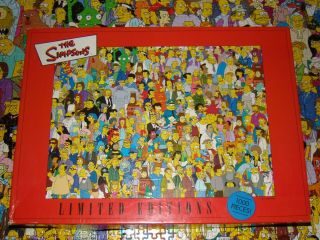 2001 The Simpsons Rare 1000 Piece Jigsaw Puzzle Limited Edition 100 Complete