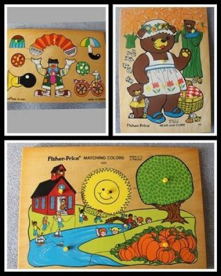 Wooden Puzzles / Fisher Price 506 Bear Cubs 522 Matching Colors,  Acre Toys 3690
