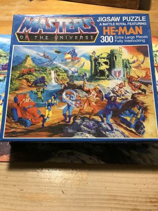 Vintage Motu Puzzle 300 Piece Heman Masters Of The Universe 1983 4789 Complete