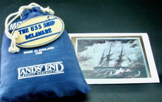 Wooden Hand Cut Optimago - Uss Ship Delaware Puzzle Made In England For Lands End