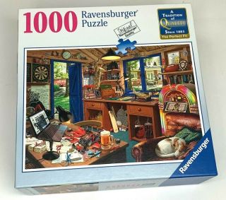 Ravensburger The Man Cave Jigsaw Puzzle 1000 Piece Softclick 27 In X 20 In
