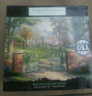 Thomas Kinkade 1000 Piece Jigsaw - Graceland 50th Anniversary Ceaco,  Very Rare