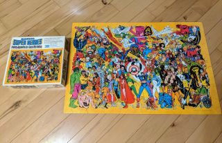 Vintage Marvel Heroes Fantasy Jigsaw Puzzle (100 Complete) 1983 Whitman