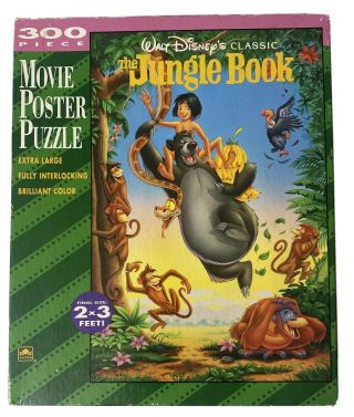 Walt Disney Classic The Jungle Book Movie Poster Jigsaw Puzzle 300 Piece
