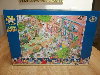 Jumbo Jan Van Haasteren Neighbours Neighbors 1500 Piece Jigsaw Puzzle Complete